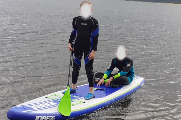 kids SUP paddleboarding