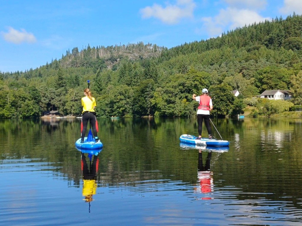Faskally loch heading for the Pitlochry boating station